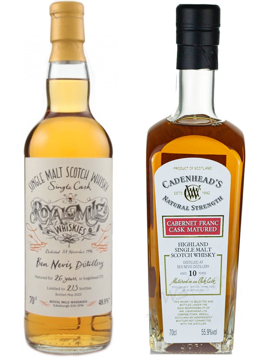 Ben Nevis 1996 26 Year Old RMW Cask #1711 & Cadenheads Ben Nevis