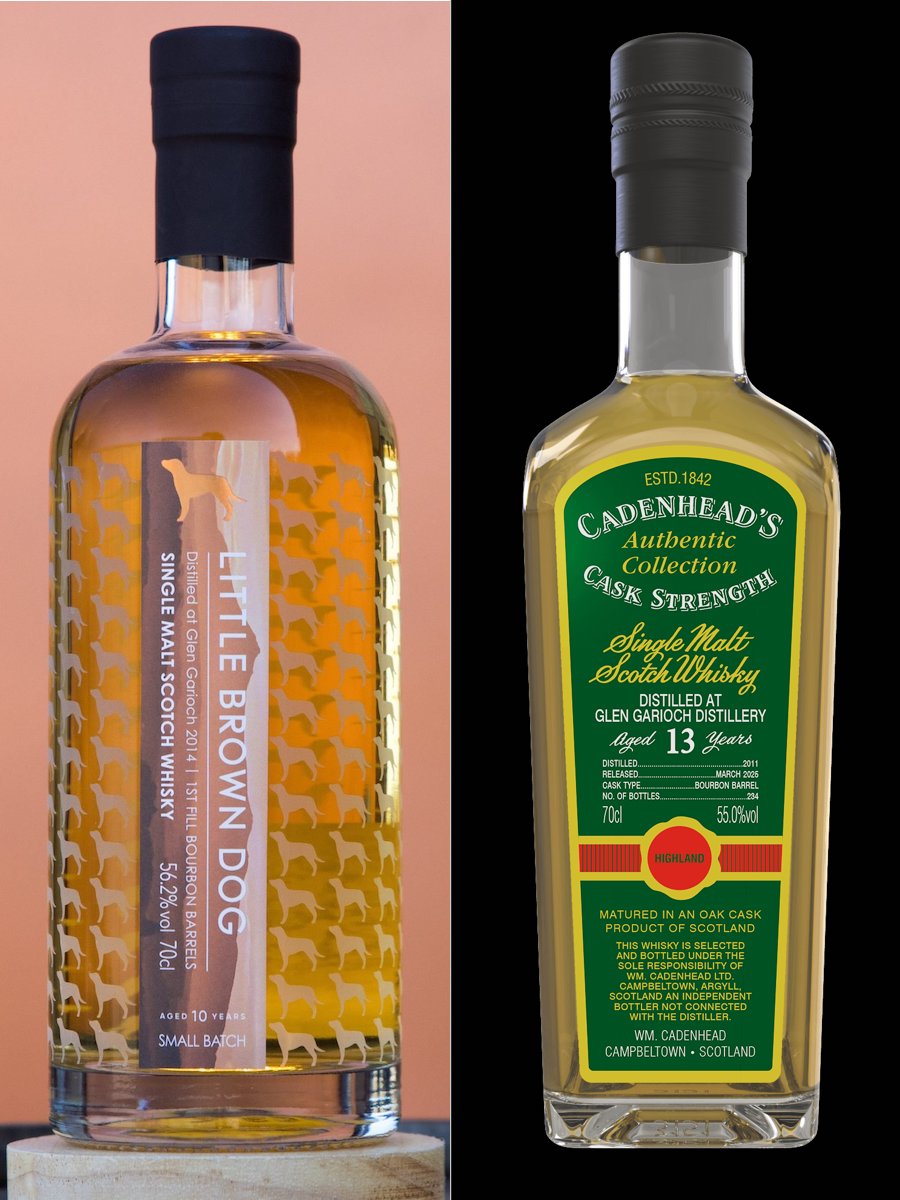 Little Brown Dog Glen Garioch 10yo (Small Batch) & Cadenheads Glen