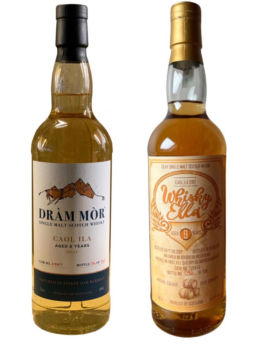 Dram Mor Caol Ila 6yo Cask #315817 & Whisky Ella Caol Ila 9yo Cask #32 –  Two Whisky Bros