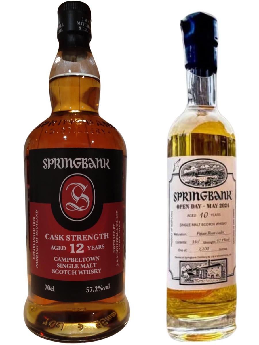 Springbank 12 Cask Strength (Batch 25 2024 Release) & Springbank 10y