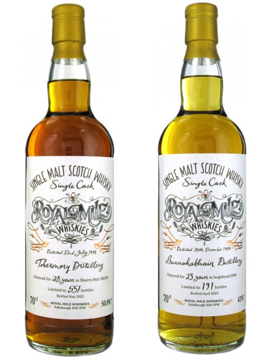 Tobermory 1994 28 Year Old RMW Cask #381018 & Bunnahabhain 1999 23