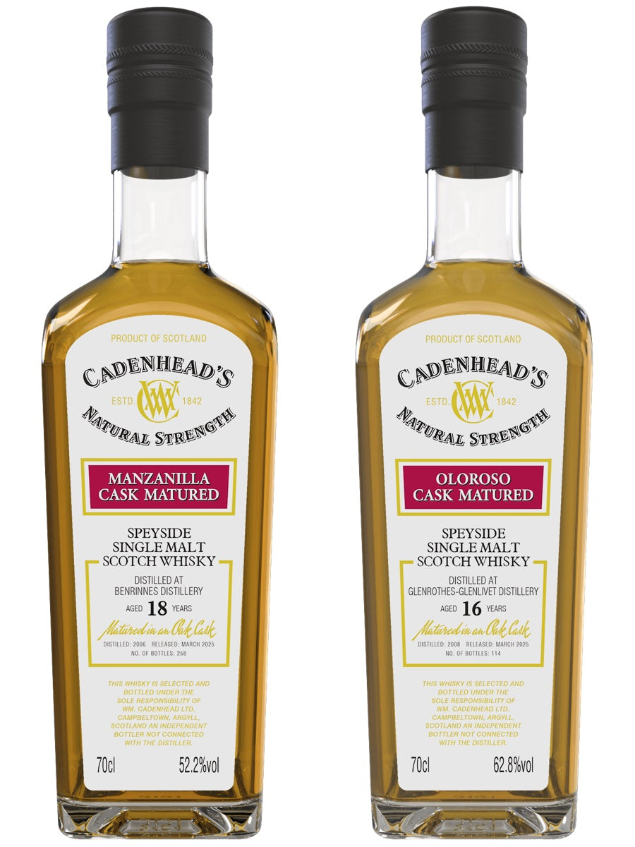 Cadenheads Benrinnes 18yo Authentic Collection March 2025 & Cadenheads Glenrothes-Glenlivet 16yo Authentic Collection March 2025