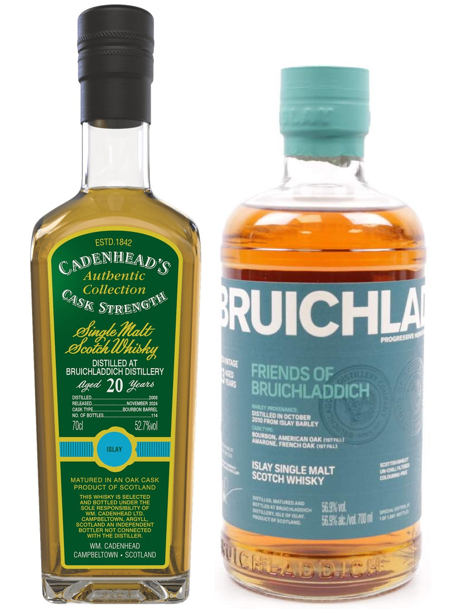 Cadenhead’s Bruichladdich 20yo Authentic Collection November 2024 & Friends of Bruichladdich 13yo Islay Barley