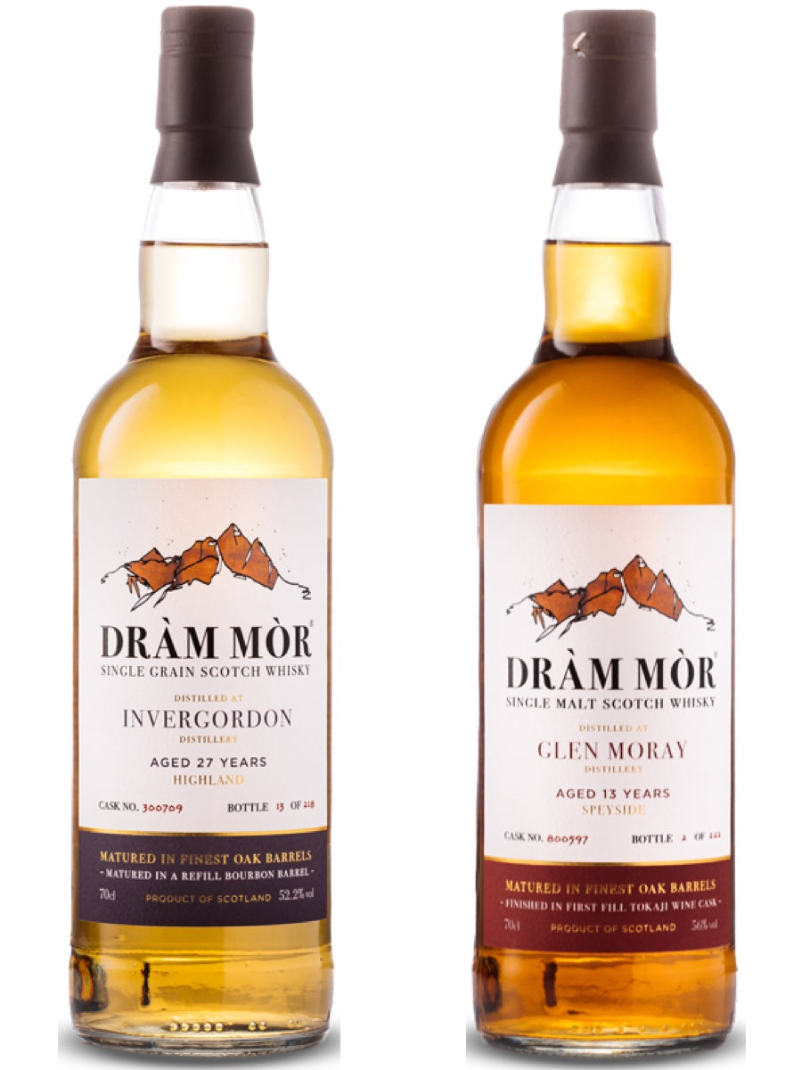 Dram Mor Invergordon 27yo Cask #300709 & Dram Mor Glen Moray 13yo Cask #800597