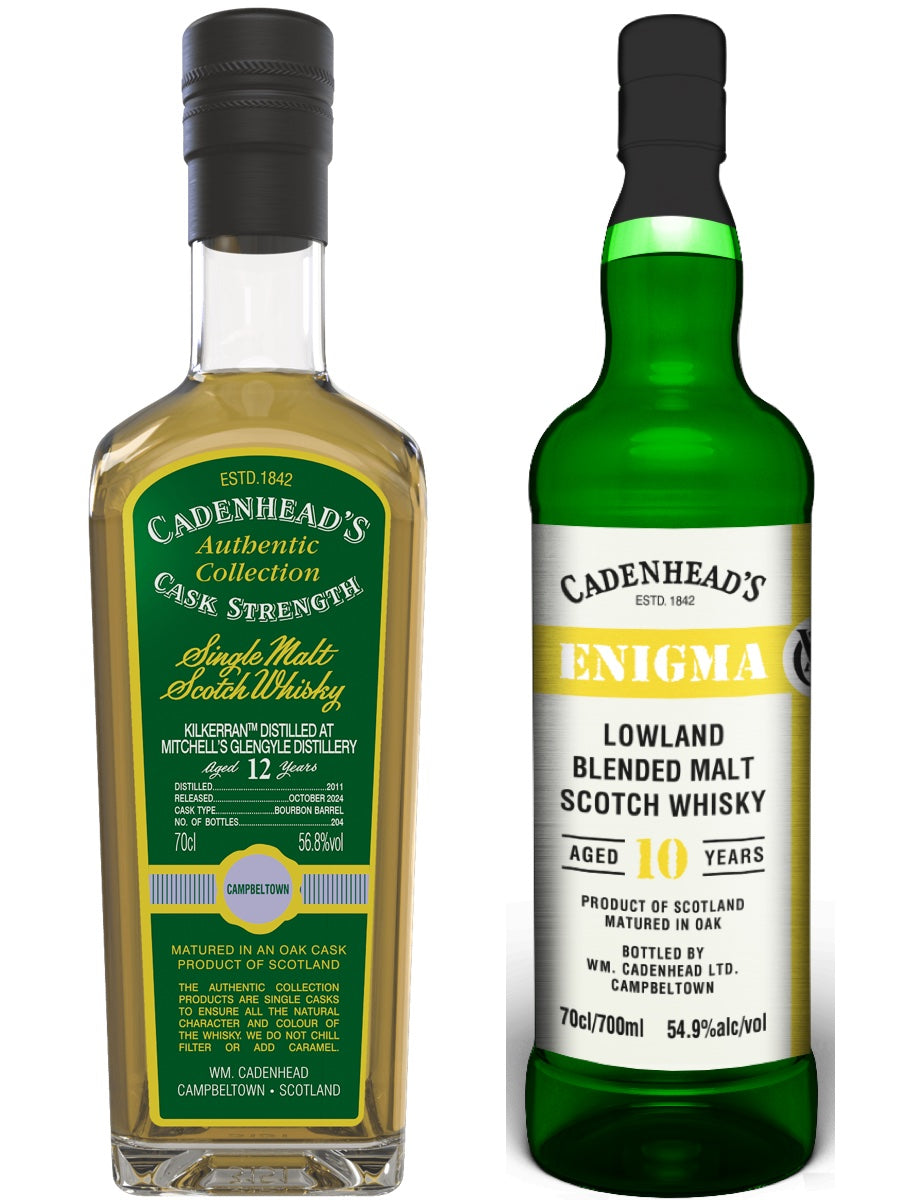 Cadenhead’s Kilkerran 12yo Authentic Collection October 2024 & Cadenheads Enigma Lowland 10yo