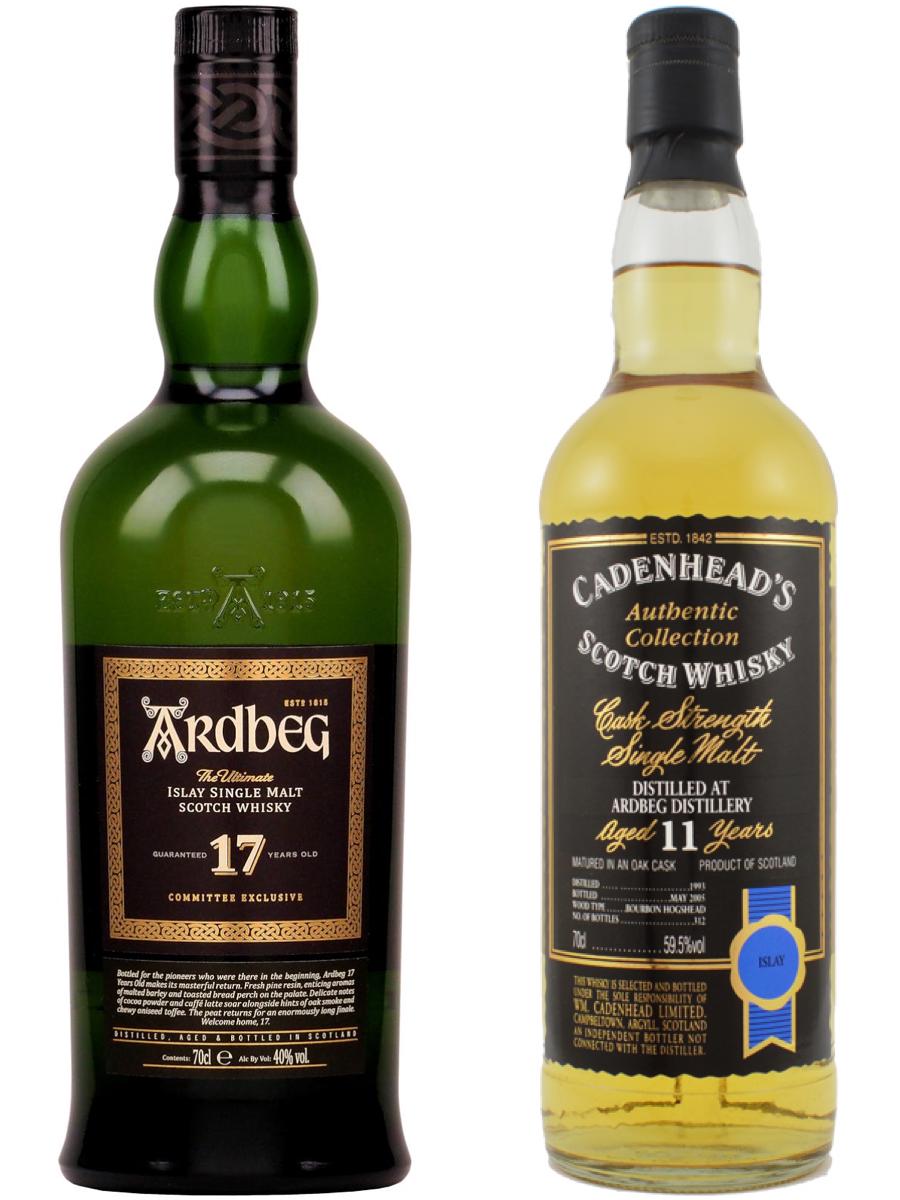 Ardbeg 17 (2024) & Cadenheads Authentic Collection Ardbeg 11yo