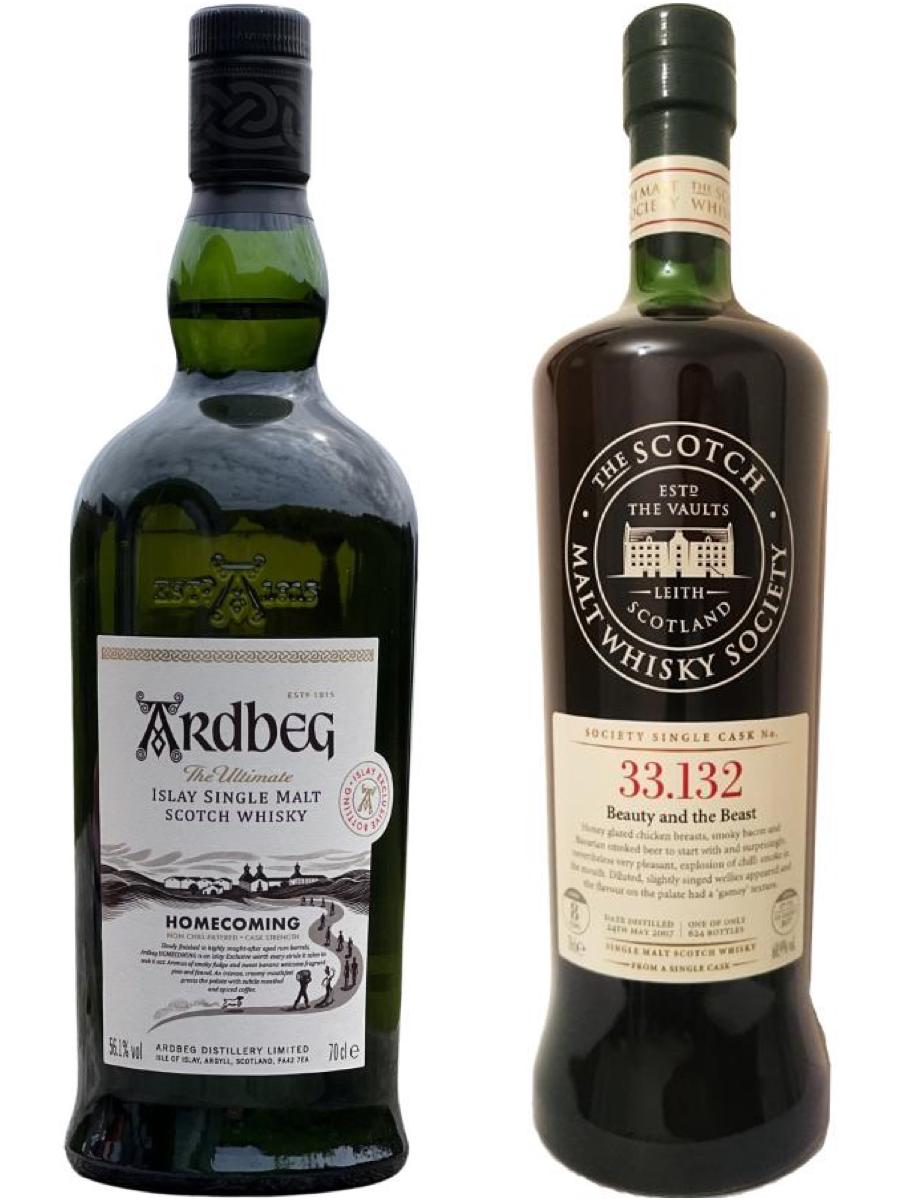 Ardbeg Homecoming & SMWS 33.132 (Ardbeg)