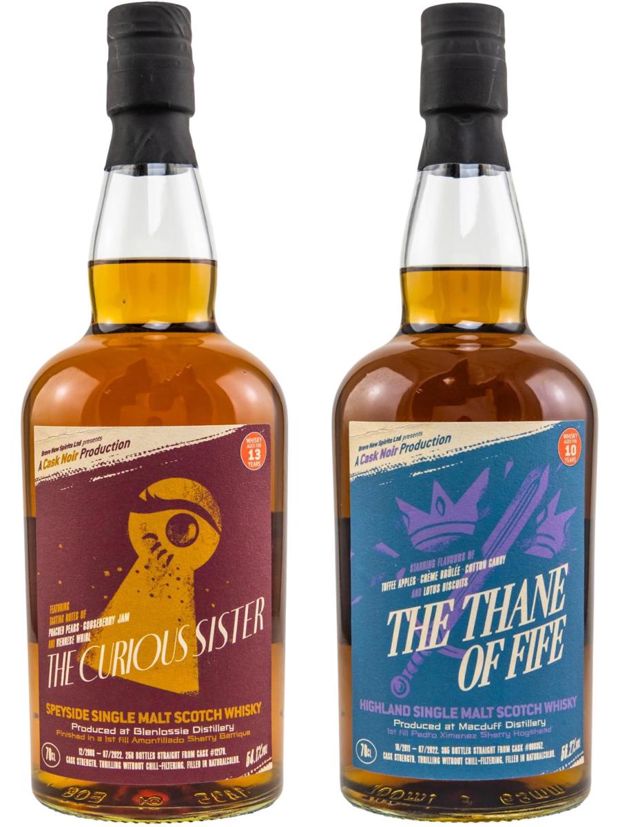 Brave New Spirits The Curious Sister (Glenlossie 13yo) & Brave New Spirits The Thane often Fife (Macduff 10yo)