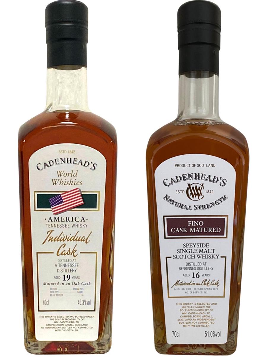 Cadenheads Tennessee 19yo Authentic Collection Spring 2023 & Cadenheads Benrinnes 16yo Authentic Collection Spring 2023