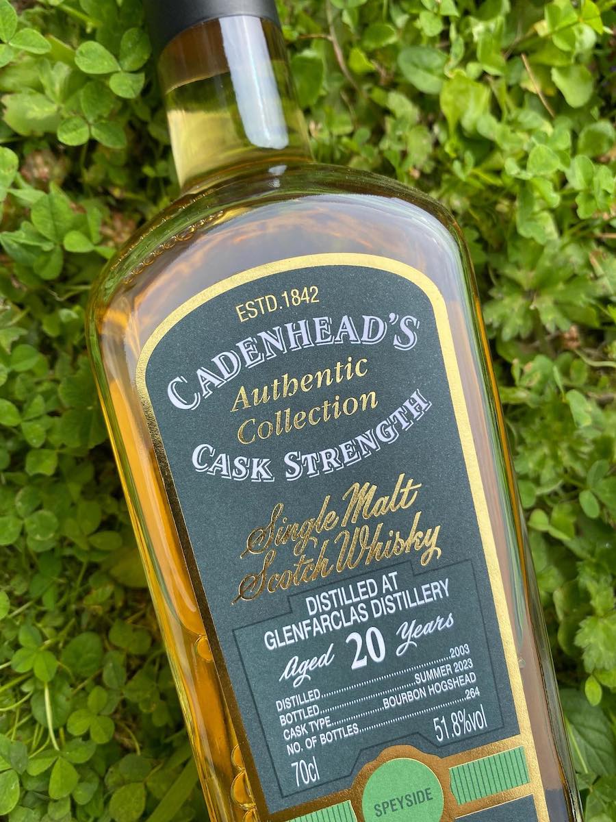 Cadenheads Glenfarclas 20yo Authentic Collection August 2023 & Cadenheads An Undisclosed Distillery 5yo (Rye) Authentic Collection August 2023