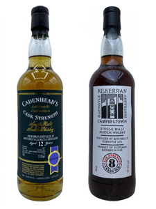 Kilkerran 8 & Cadenheads Kilkerran 12 (57.8%)