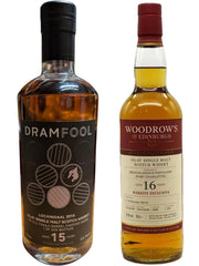 Dramfool Lochindaal 15yo (Tokaji) Cask #4283 & Woodrow’s of Edinburgh Port Charlotte 16yo