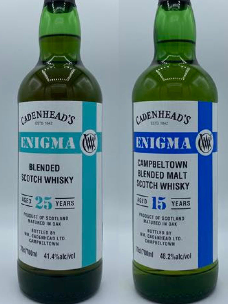 Cadenheads Enigma Blended Whisky 25yo & Cadenheads Enigma Campbeltown Blended Malt 15yo