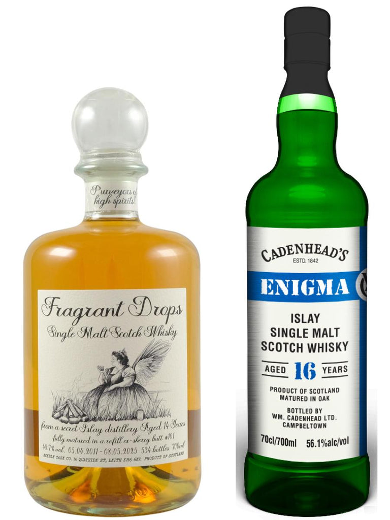 Fragrant Drops Secret Islay 14yo Cask #101 & Cadenhead’s Islay 16yo ISY.2.B