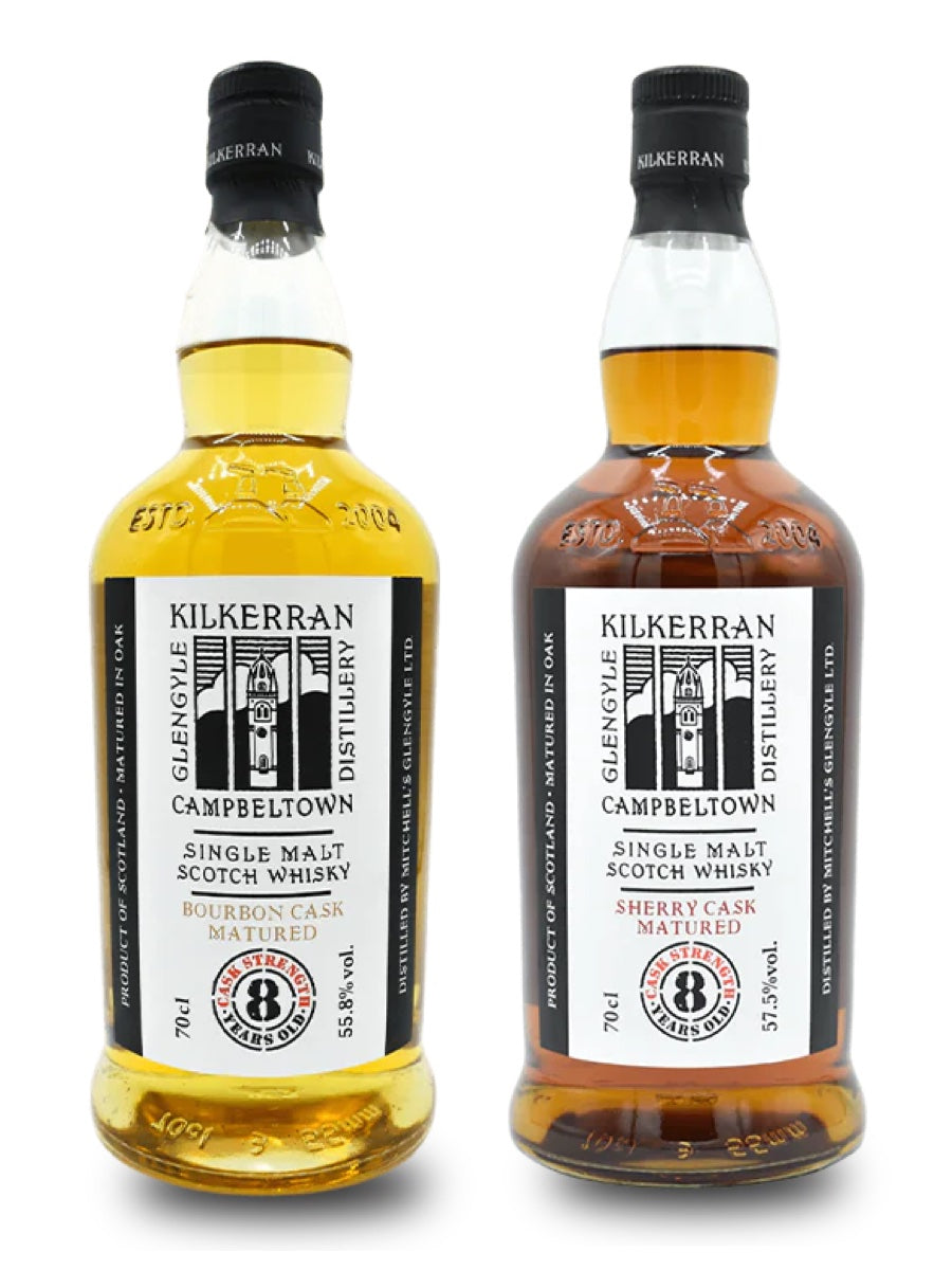 Kilkerran 8 year old Bourbon Casks (2023) & Kilkerran 8 year old Sherry Casks (2023)