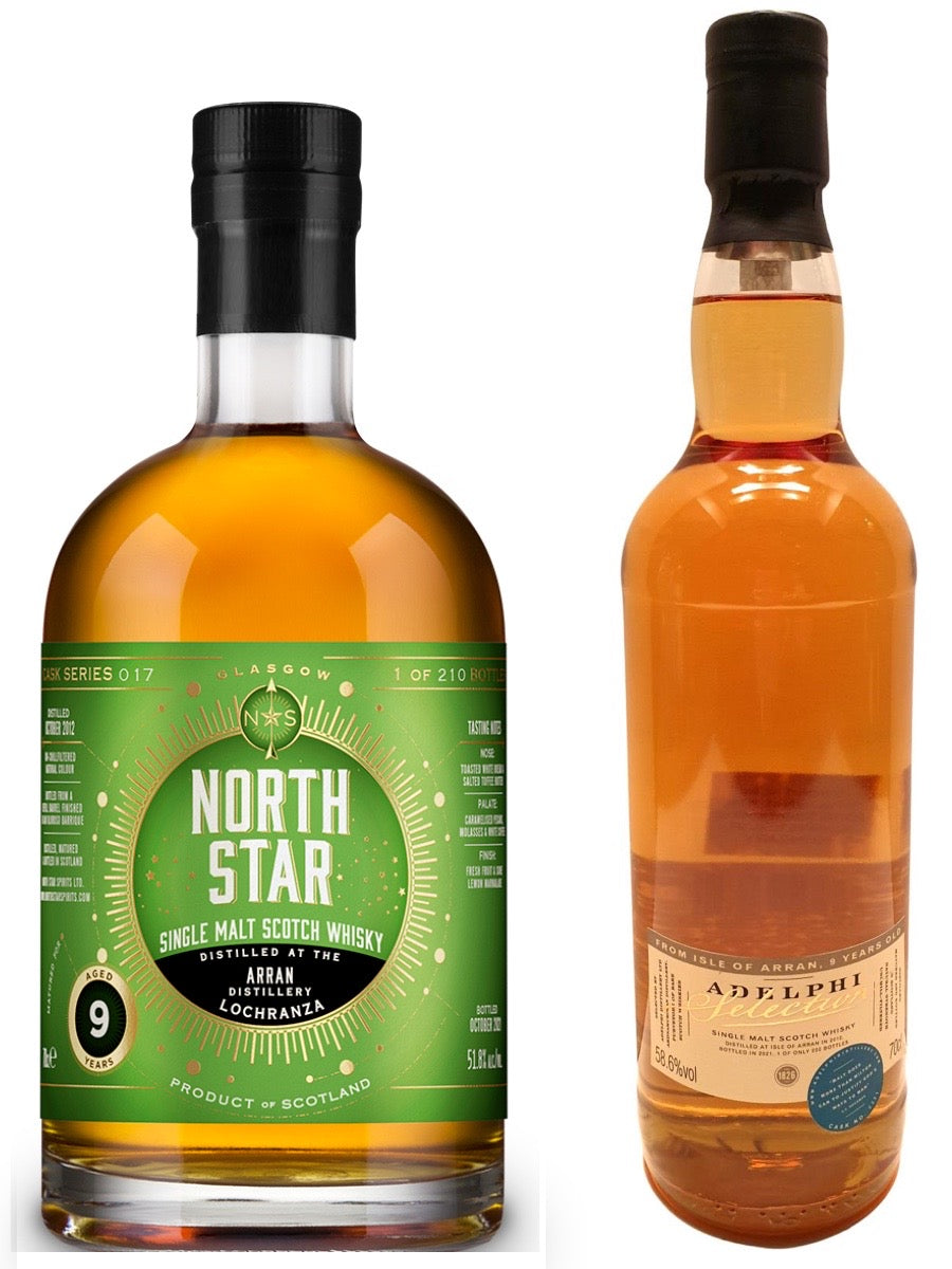 NSS Arran 9yo (17th Series) & Adelphi Arran 9yo Cask #2221