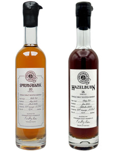 Springbank 20 released for the Springbank Society & Hazelburn 16 released for the Springbank Society