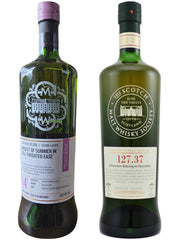 SMWS 26.229 Singest of Summer in Full Throated Ease (Clynelish 14yo) & SMWS 127.37 Dinosaurs Dancing to Stravinsky (Port Charlotte 9yo)