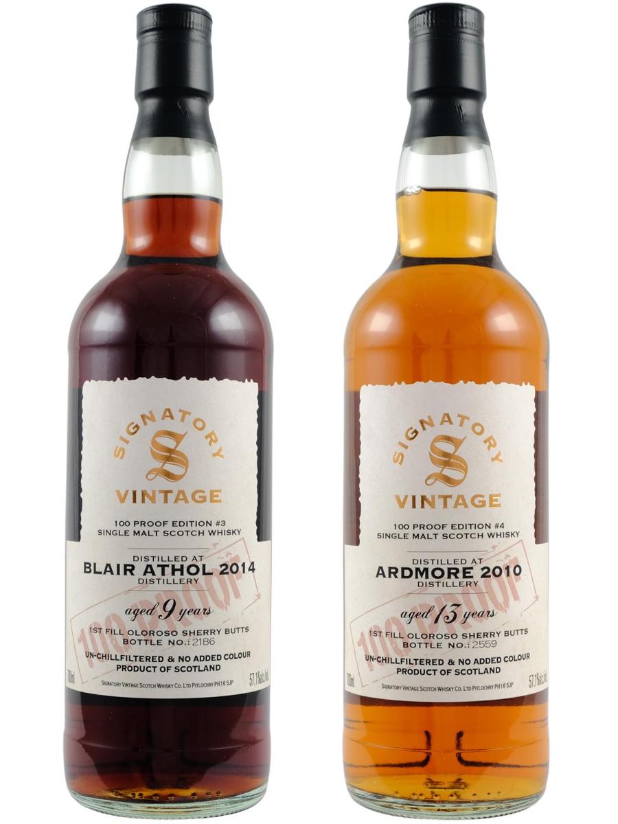 Signatory Vintage 100 Proof Edition 3 Blair Athol 9yo & Signatory Vi Two Whisky Bros