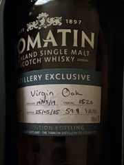 Tomatin Distillery Exclusive Virgin Oak cask #1526