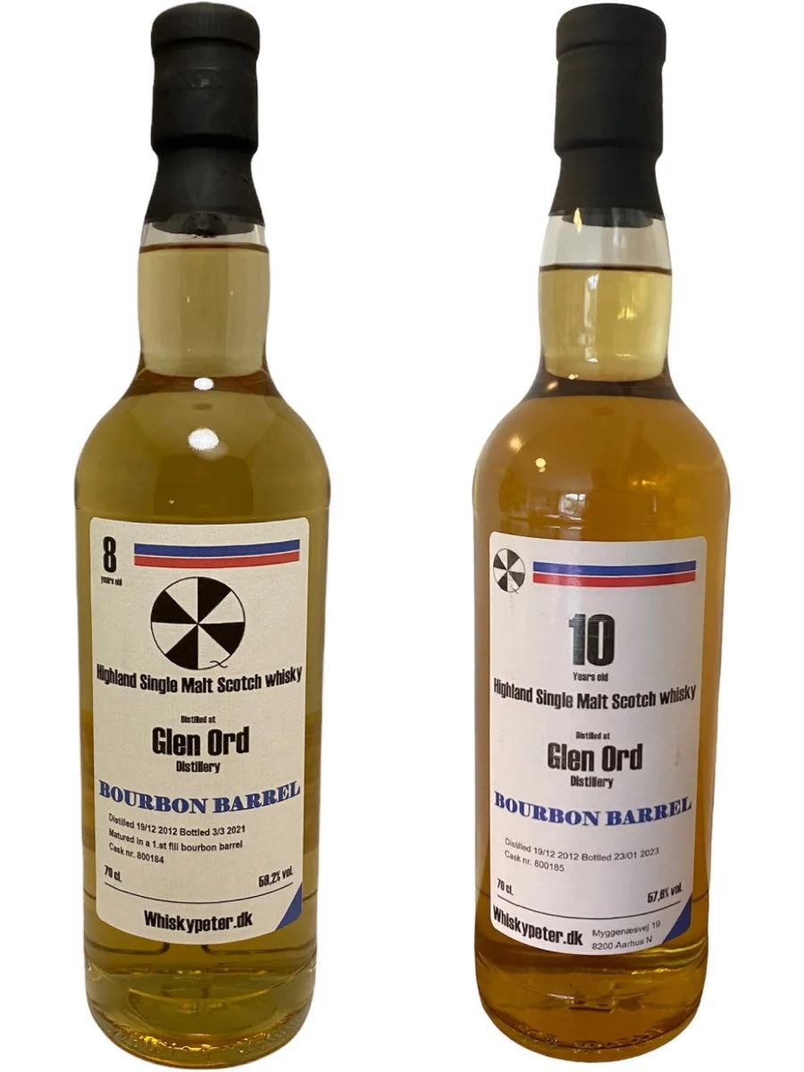 Whiskypeter Glen Ord 8 Cask #800184 & Whiskypeter Glen Ord 10 Cask #800185